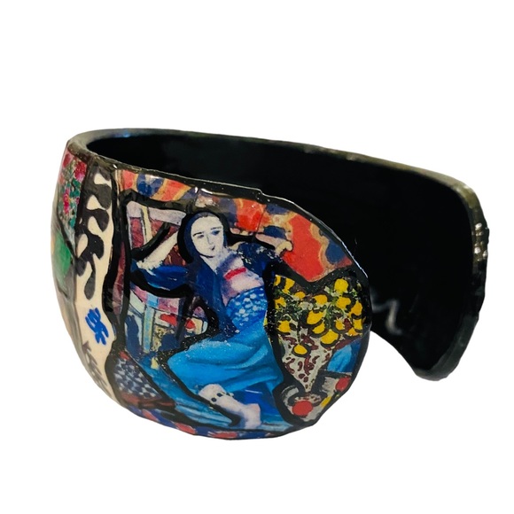 Henri Matisse Cuff Bracelet/Matisse’s Art/Paintings/Collage Art/Decoupage Cuff - Picture 4 of 14